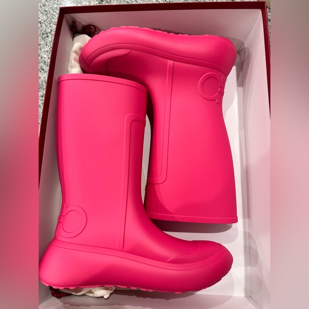Salvatore Ferragamo designer women rain boots